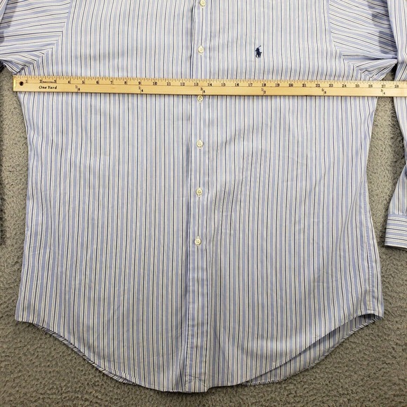 Ralph Lauren Shirt Mens 16.5 34/35 Blue Button Down Classiccore Yarmouth - Picture 15 of 16